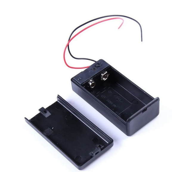 Portapila Soporte portabateria 1 Bateria 9v Con Interruptor y Protector